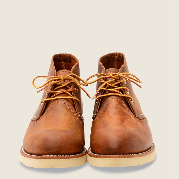 Red Wing Mens Work - Chukkar Rough & Tough Leather - Heritage Shoes Brown - 5621NRQEB